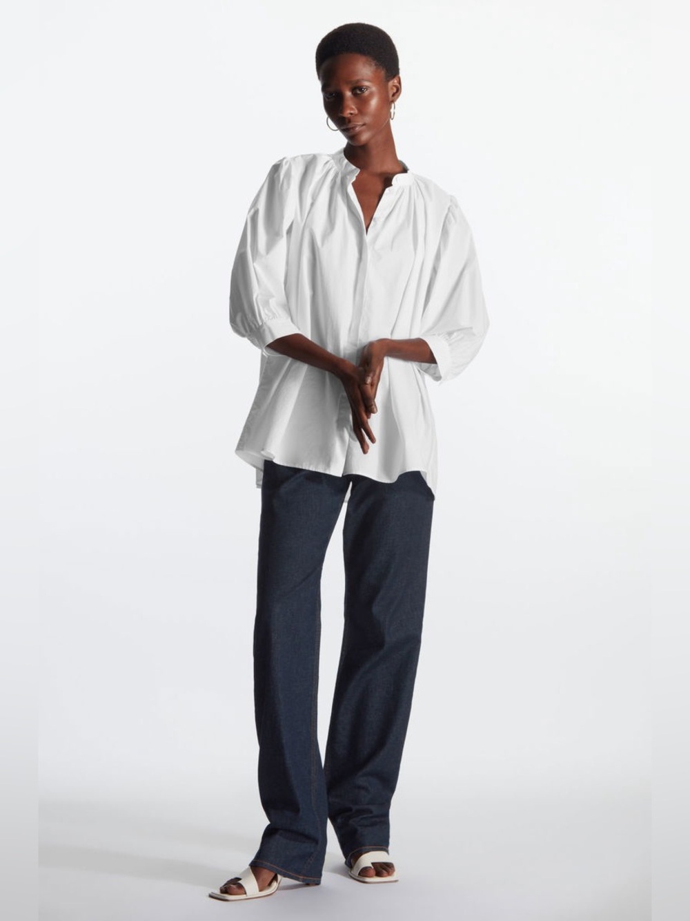 ✨COS✨Gathered Puff Sleeve Blouse